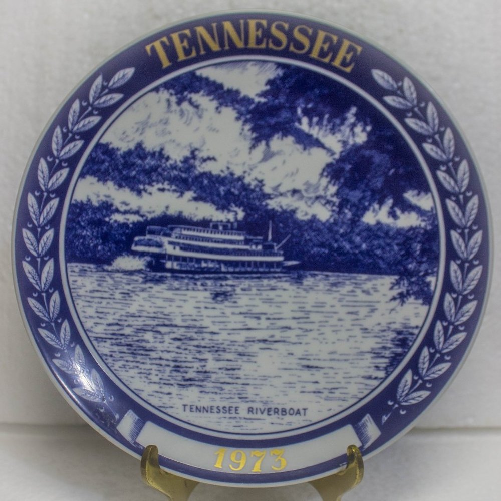 Vintage Tennessee Riverboat Plate by Decor Danmark